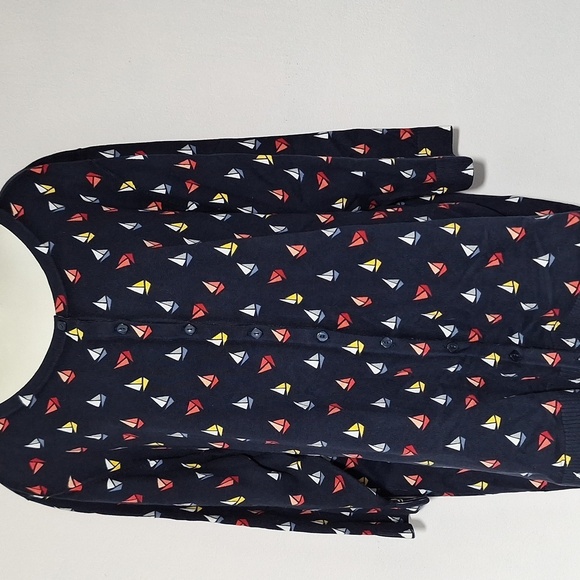 CJ Banks Nautical Print Long Sleeve Sweater Womens Plus 28/30W 4X NEW - Picture 1 of 9